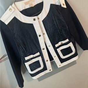 Michael Kors Black and White Women's Jacket